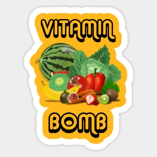 The vitamin bomb vegan Sticker